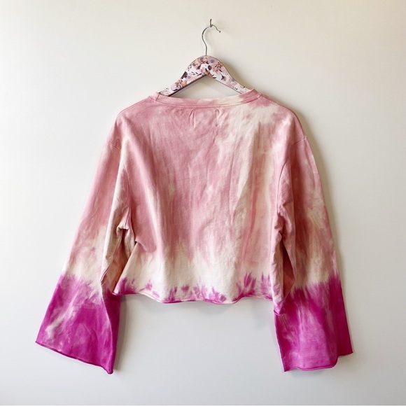 APPARIS Satya Wide Sleeve Tie Dye Sweater! Pink Sweatshirt Large - Picture 10 of 10